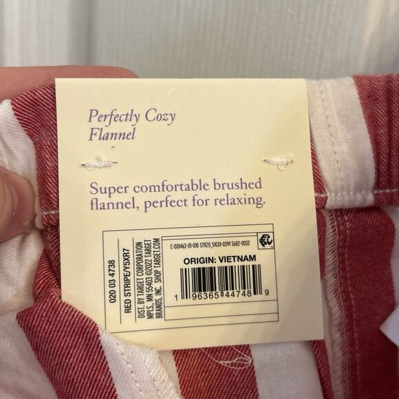NWT Stars Above Women's Linen Blend Striped Pajama Shorts Small Red White - Picture 6 of 16